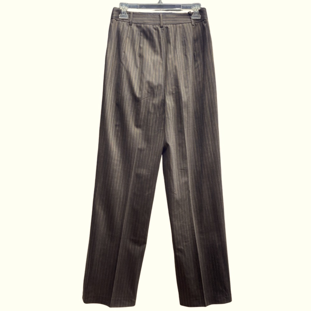 Women’s Pinstripe Wide-Leg Trousers - Gray - Picture 2 of 7